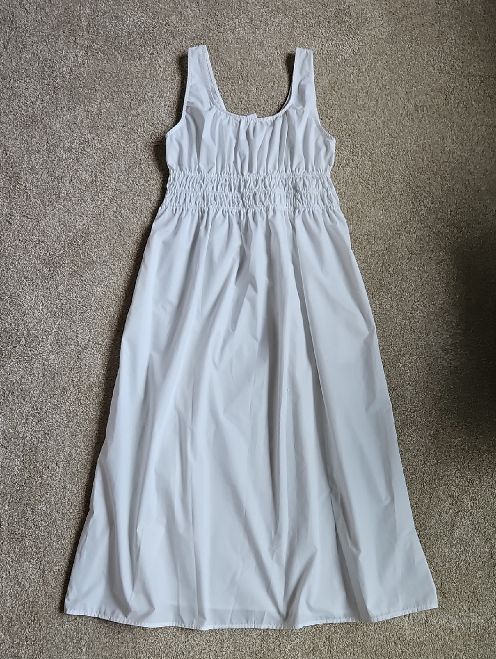 Source Unknown Size M White Midi Sundress